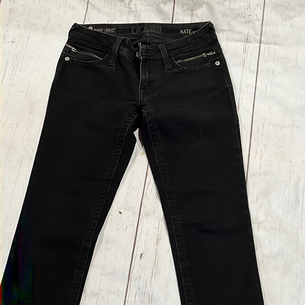 DL 1961 Kate slim straight black denim jeans